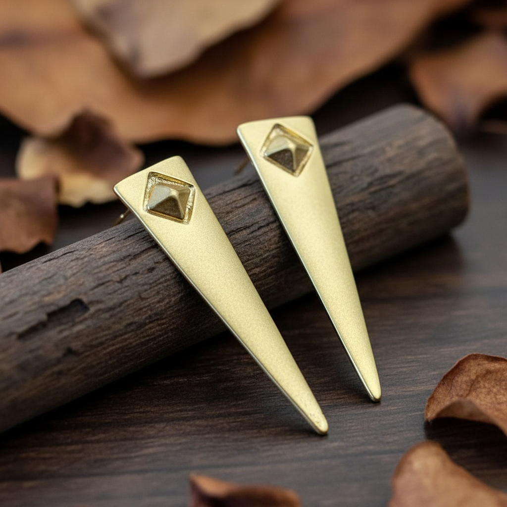 Pendientes Prisma Dorados