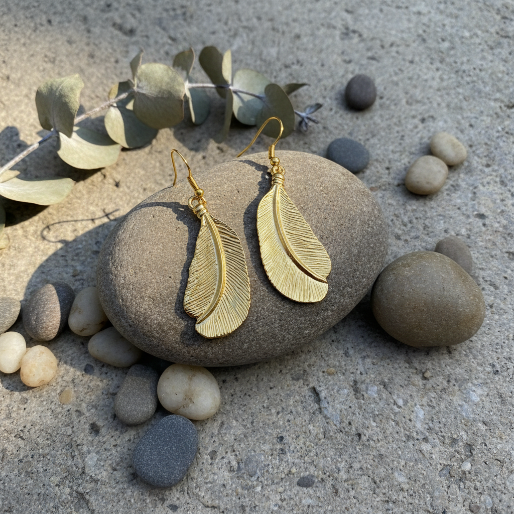 Pendientes Olmo Dorados