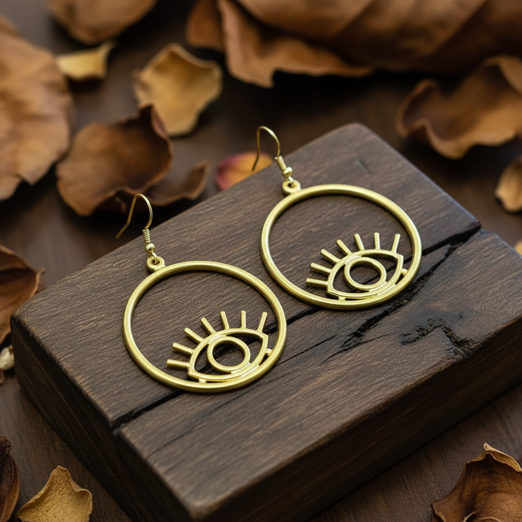 Pendientes Eye Dorado
