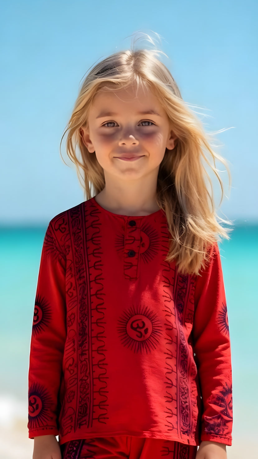Kurta Roja de Niños. (Recomendamos pedir una talla más).