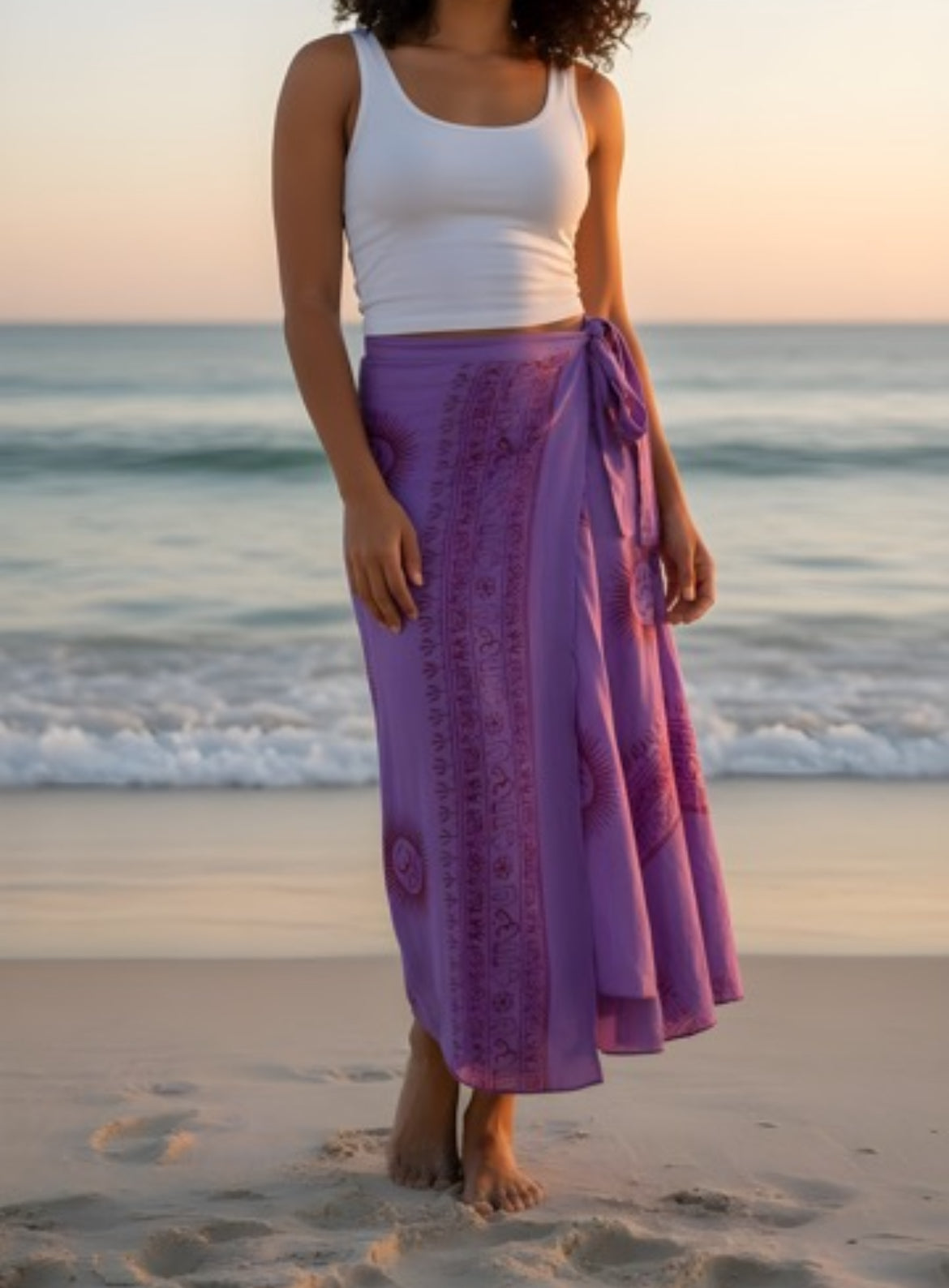 Falda Reversible Lila/Morado