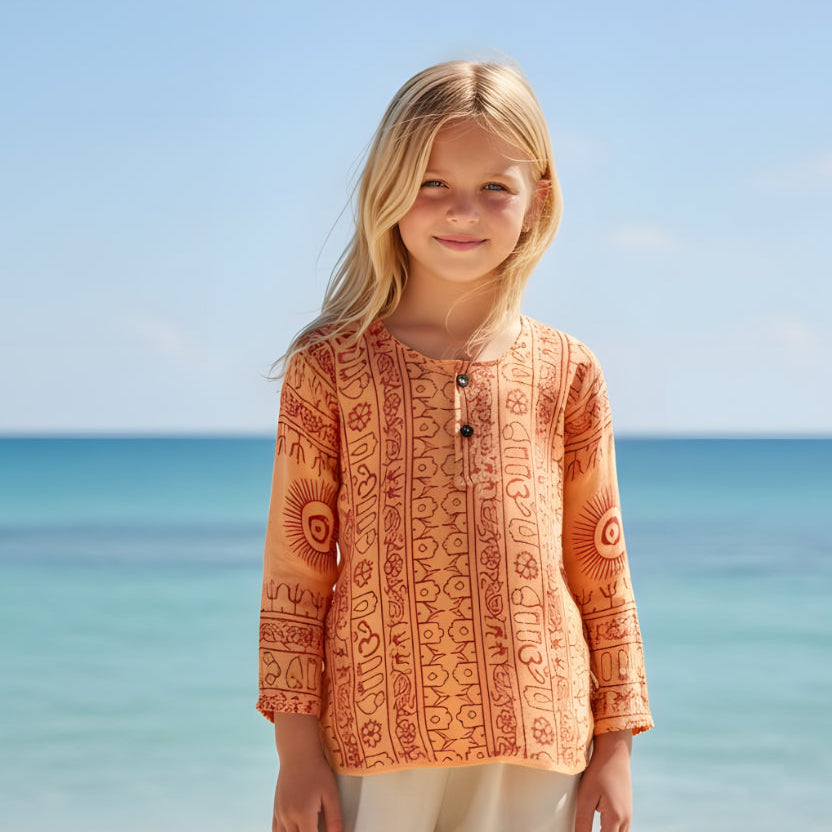 Kurta Girasol de Niños. (Recomendamos pedir una talla más).
