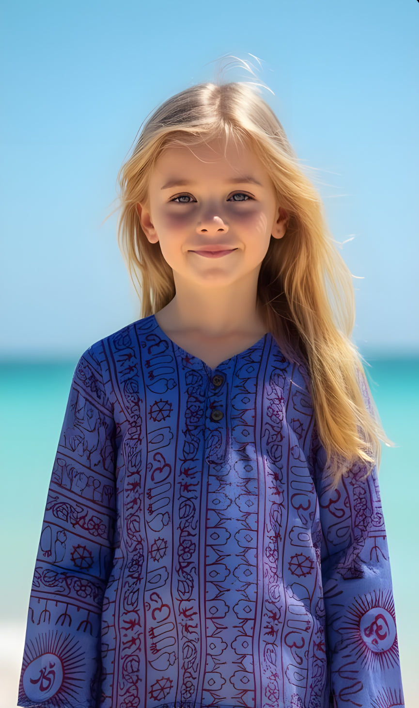 Kurta Denim de Niños. (Recomendamos pedir una talla más).