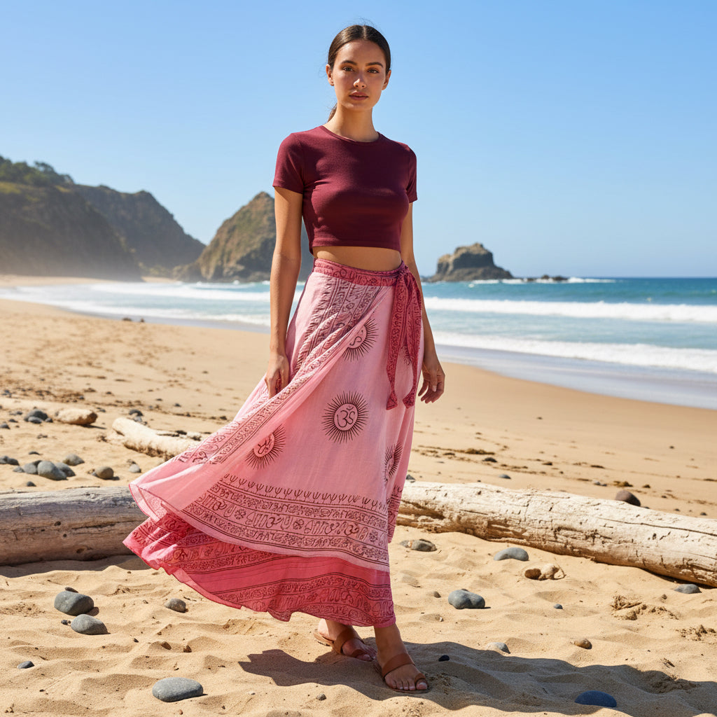 Falda Reversible Chicle/Rosa