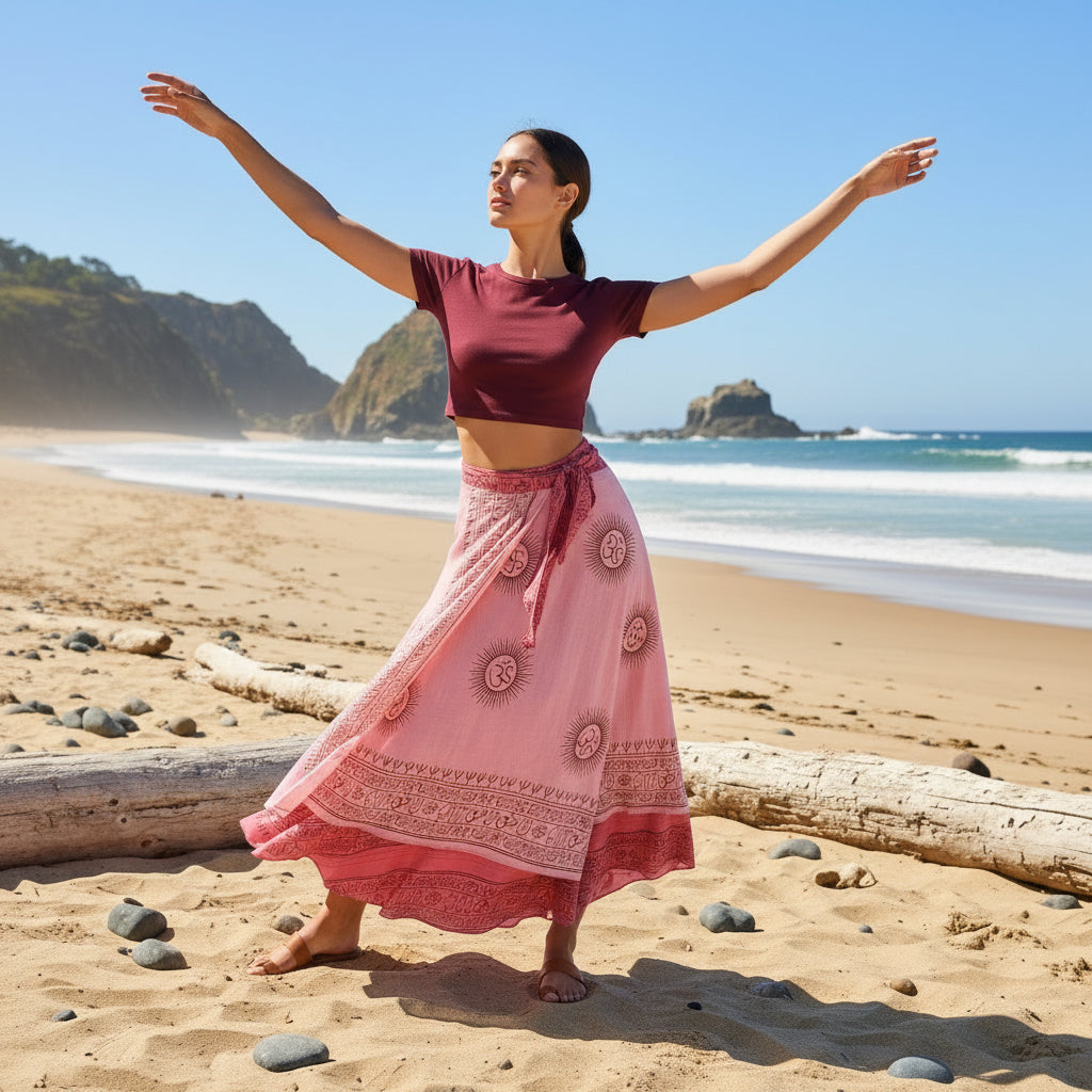 Falda Reversible Chicle/Rosa