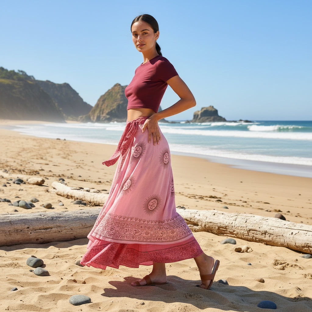 Falda Reversible Chicle/Rosa