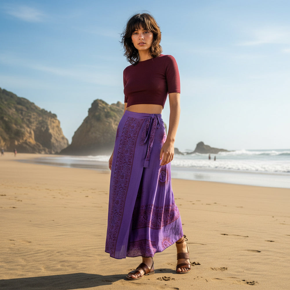 Falda Reversible Lila/Morado