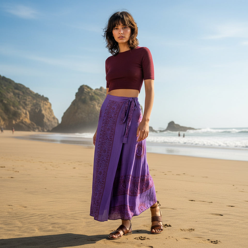 Falda Reversible Lila/Morado