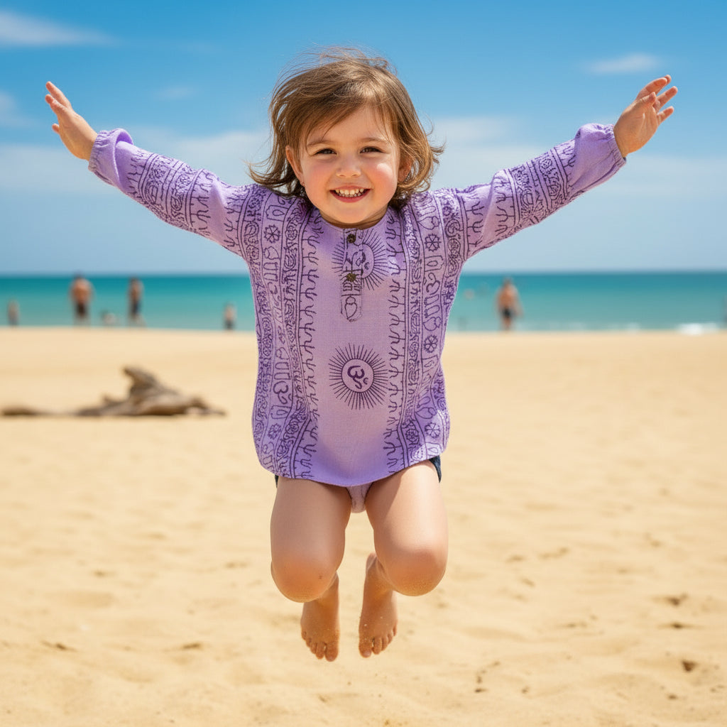 Kurta Lila/morado de Niños. (Recomendamos pedir una talla más).