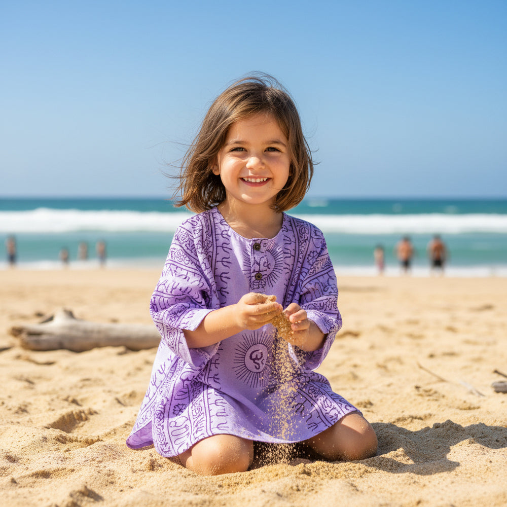 Kurta Lila/morado de Niños. (Recomendamos pedir una talla más).