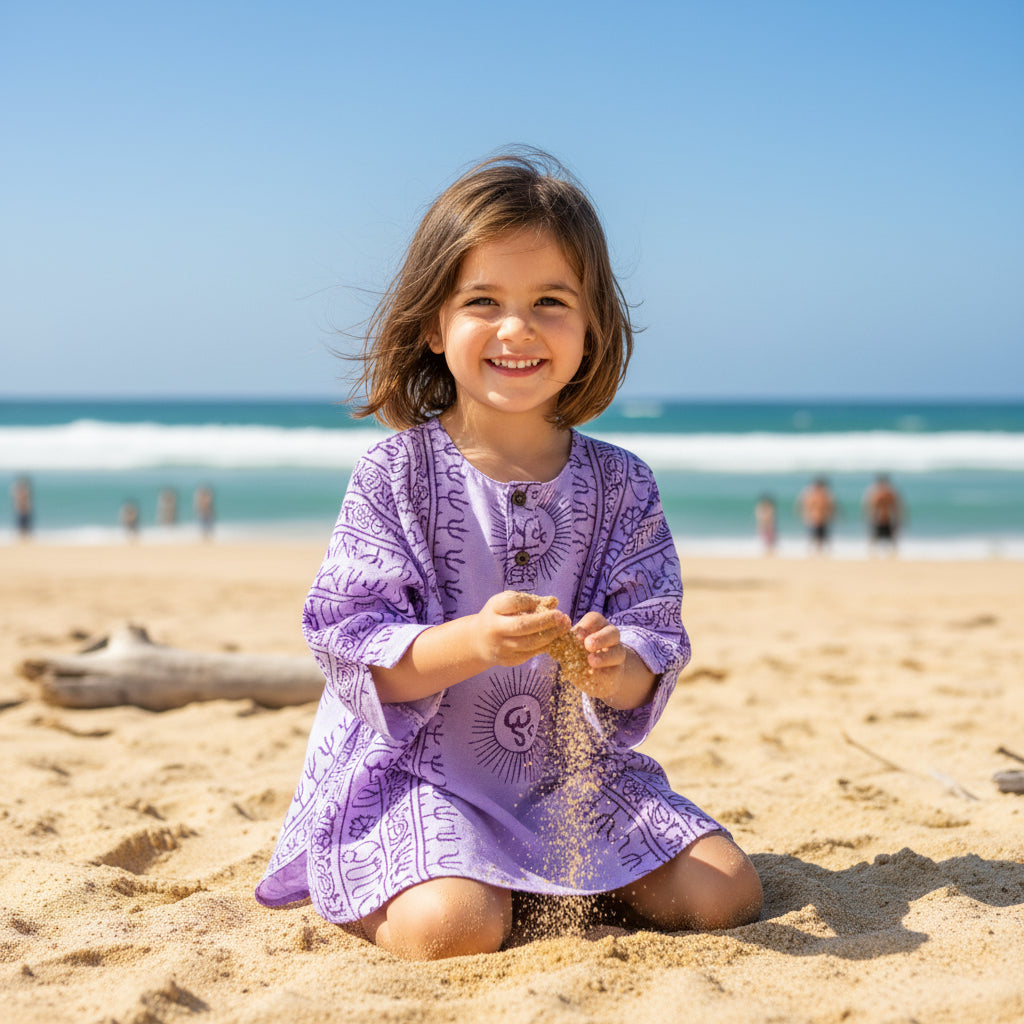 Kurta Lila/morado de Niños. (Recomendamos pedir una talla más).