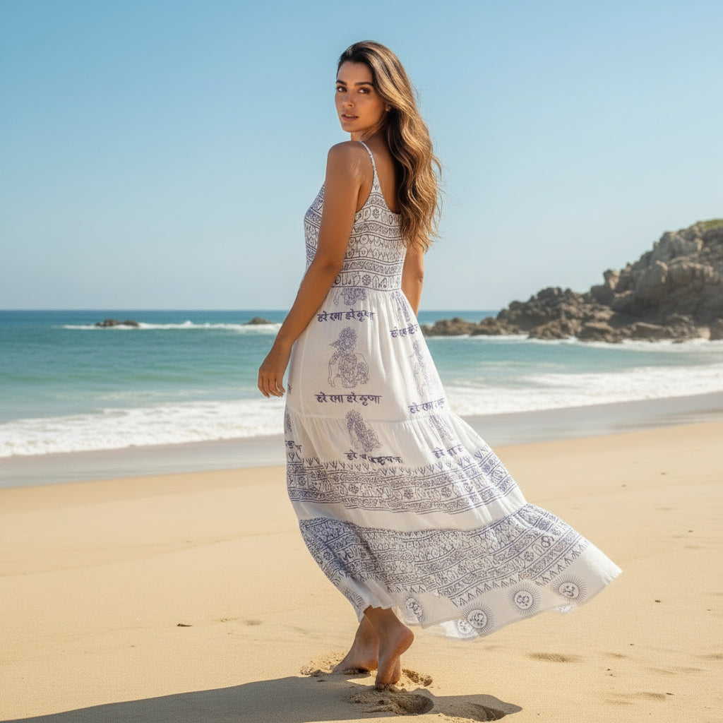 Vestido Tirantes Blanco/denim