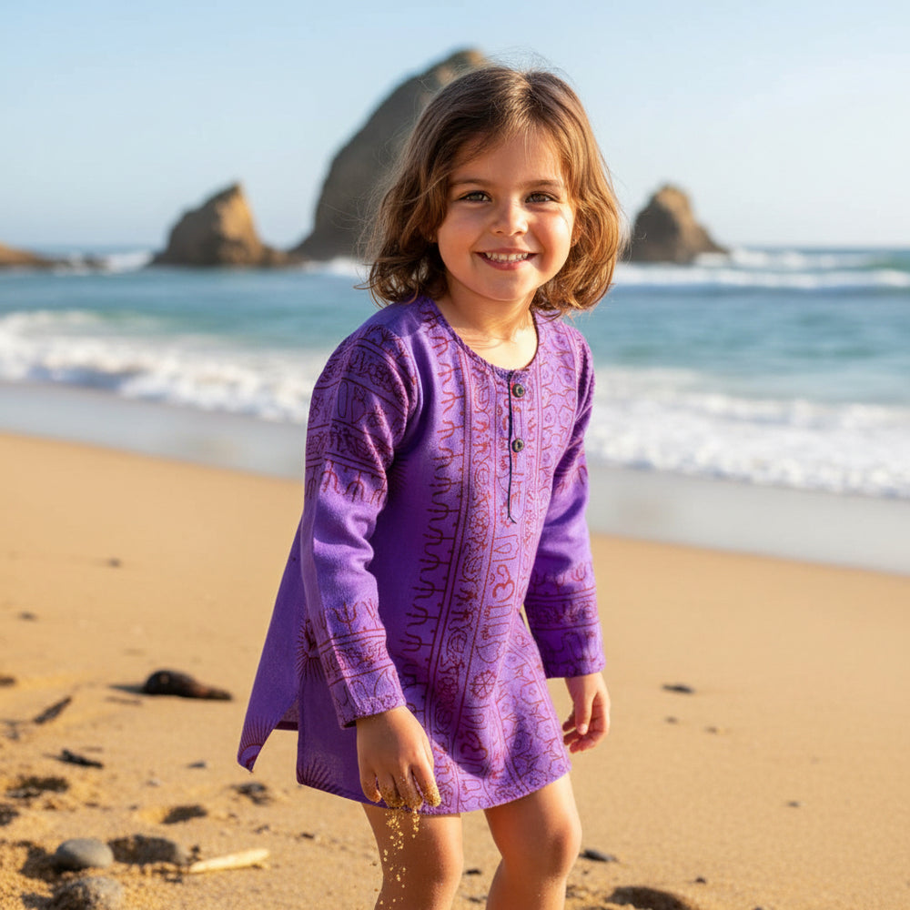 Kurta Morada de Niños. (Recomendamos pedir una talla más).