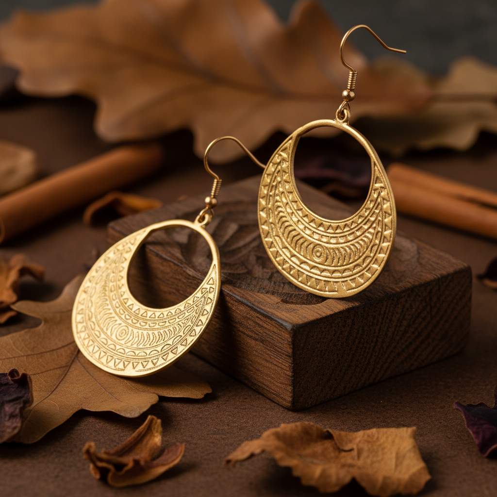 Pendientes Luna Dorados