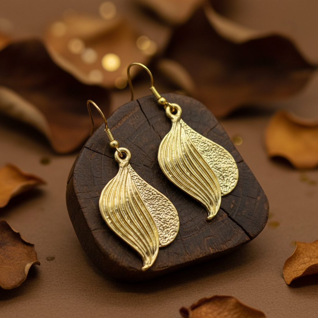 Pendientes Loto Dorados