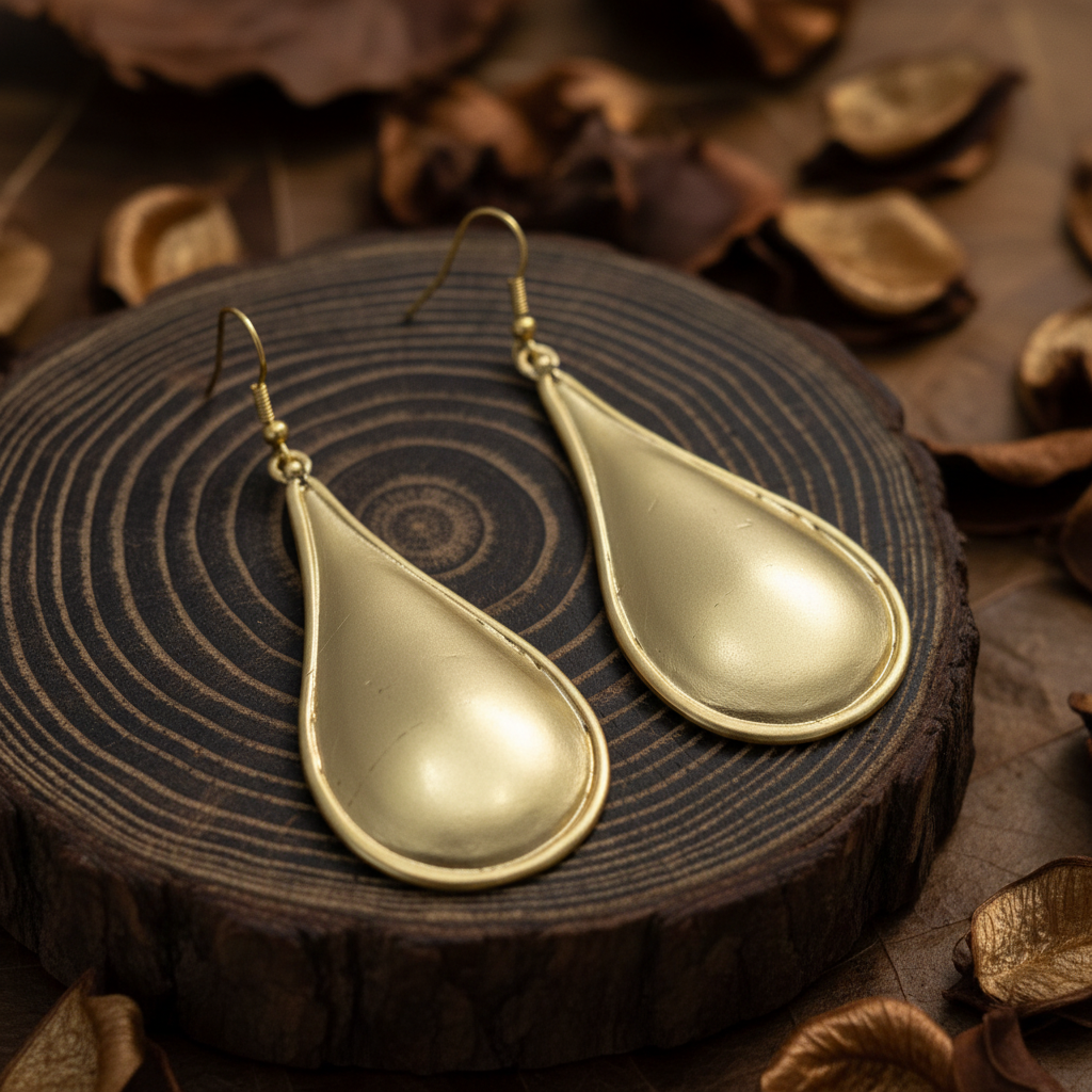 Pendientes Ovalados Dorados