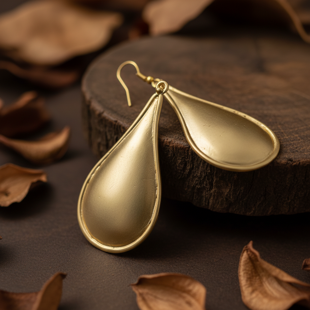 Pendientes Ovalados Dorados