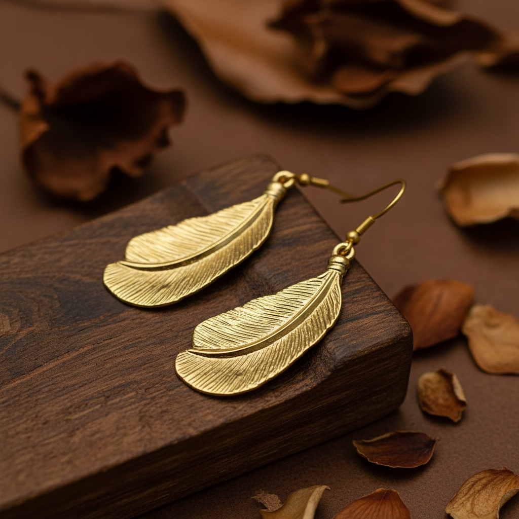 Pendientes Olmo Dorados