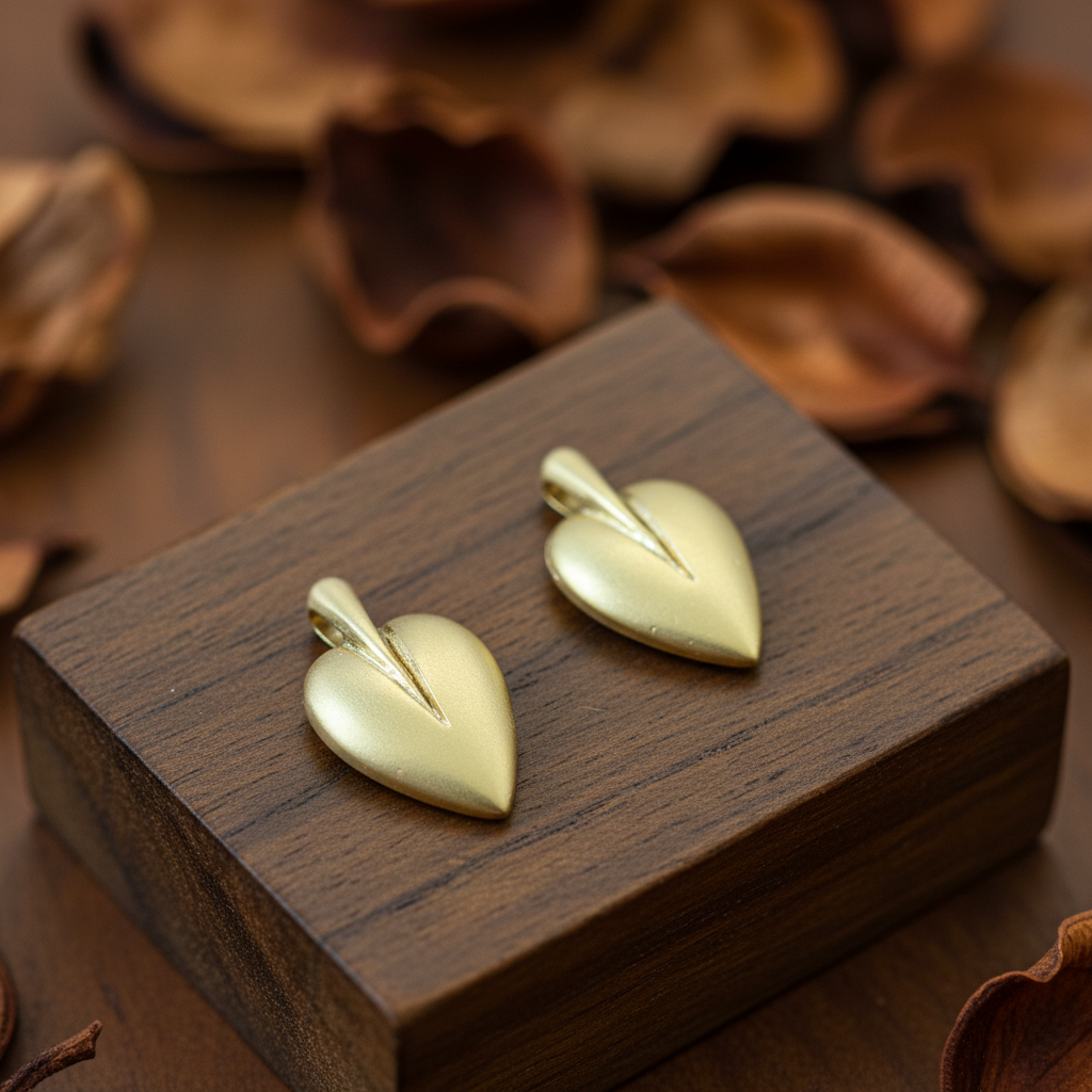 Pendientes Corazón Dorados