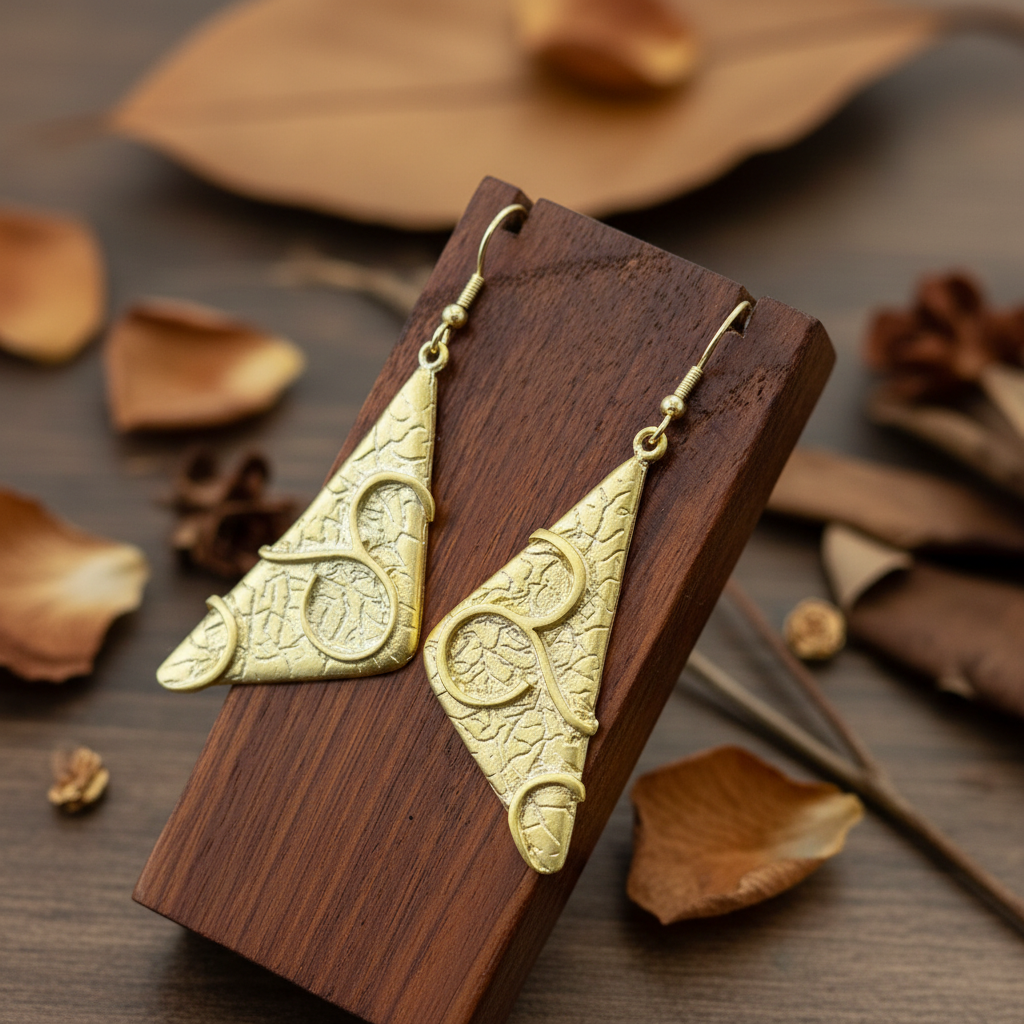 Pendientes Triángulo Dorados