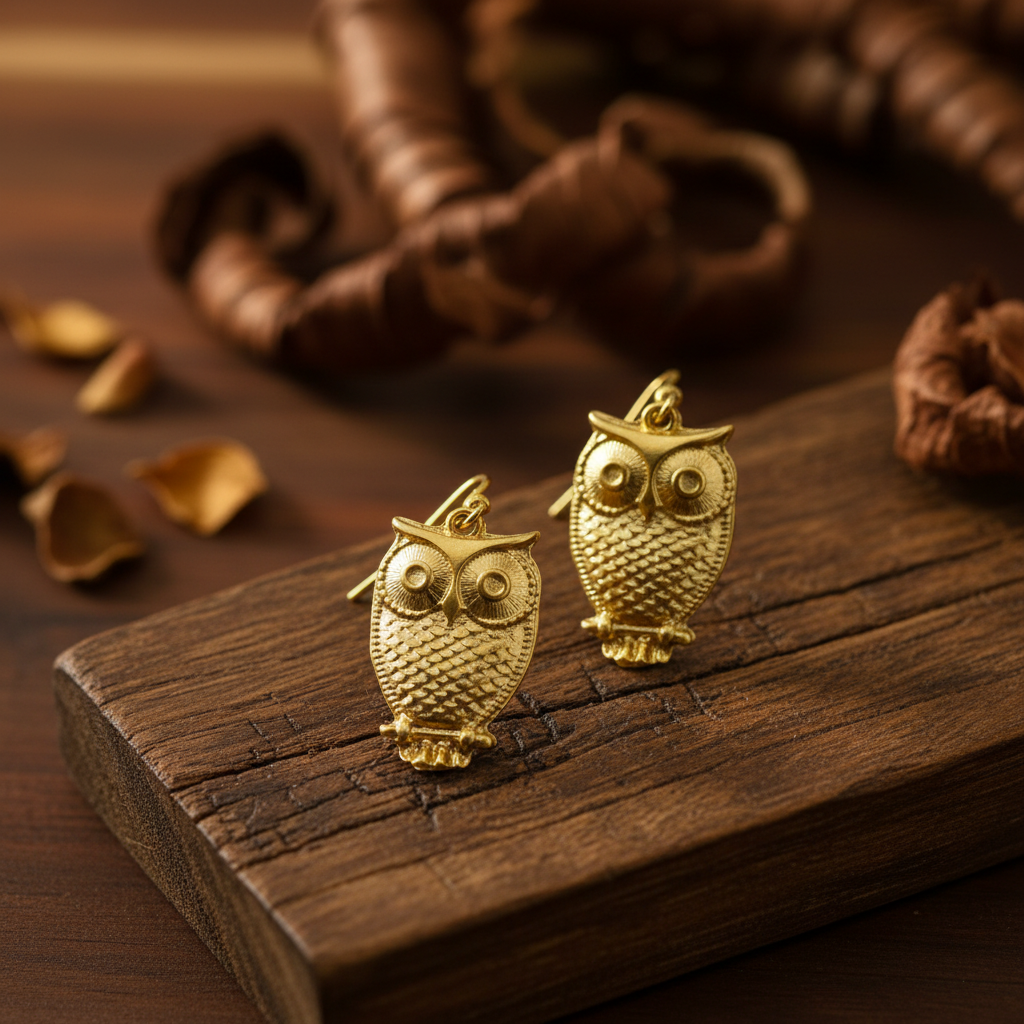 Pendientes Búho Dorados