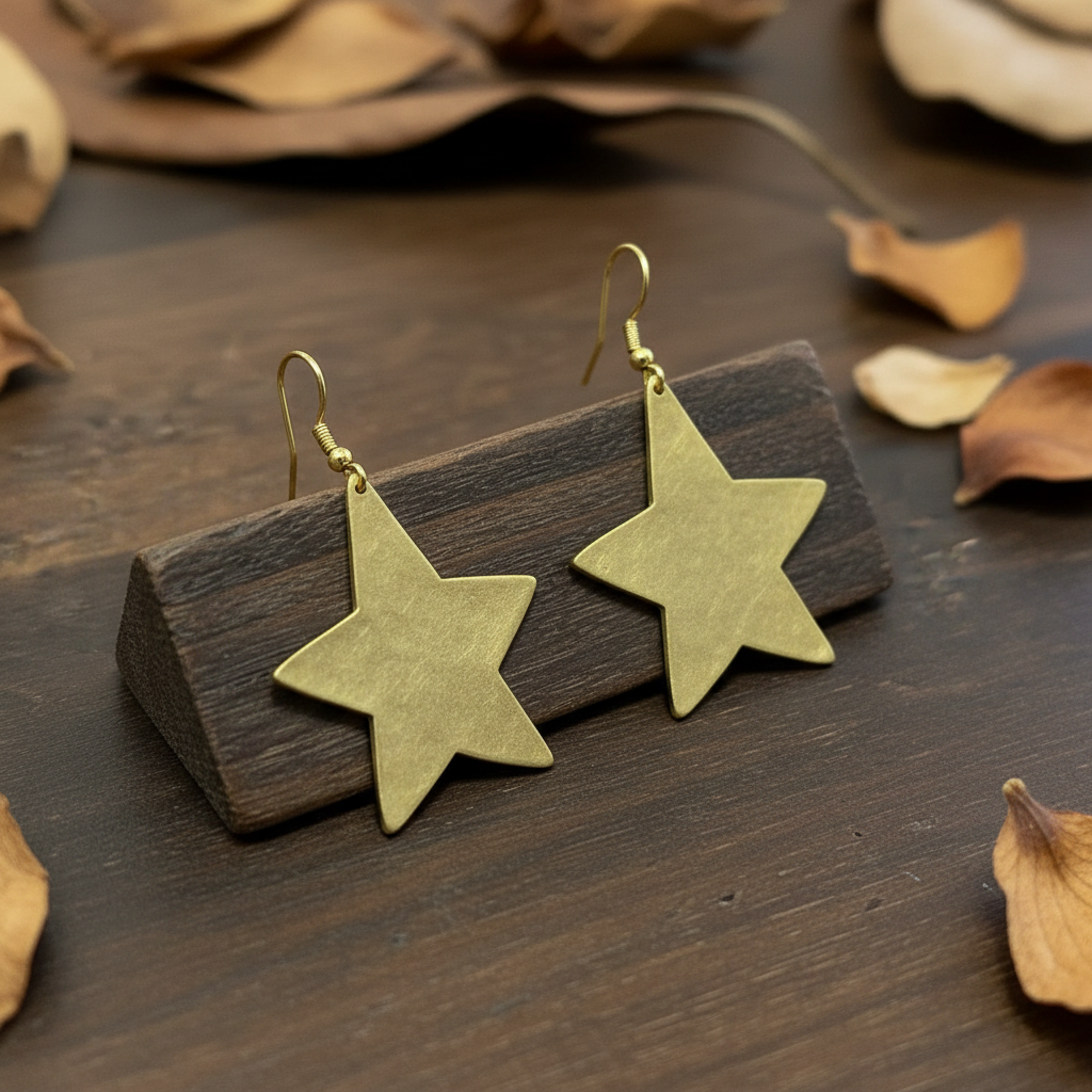 Pendientes Estrella Dorado