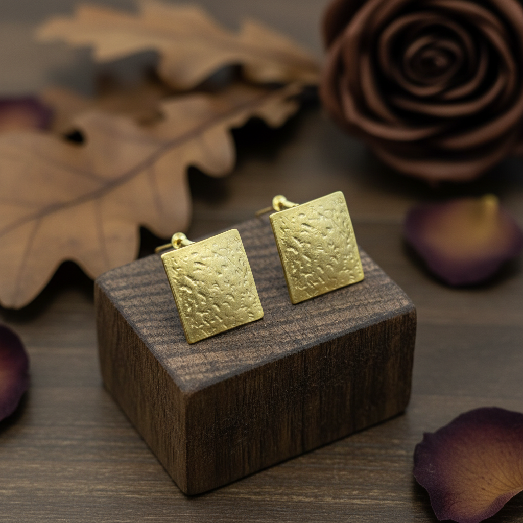 Pendientes Huella Dorado