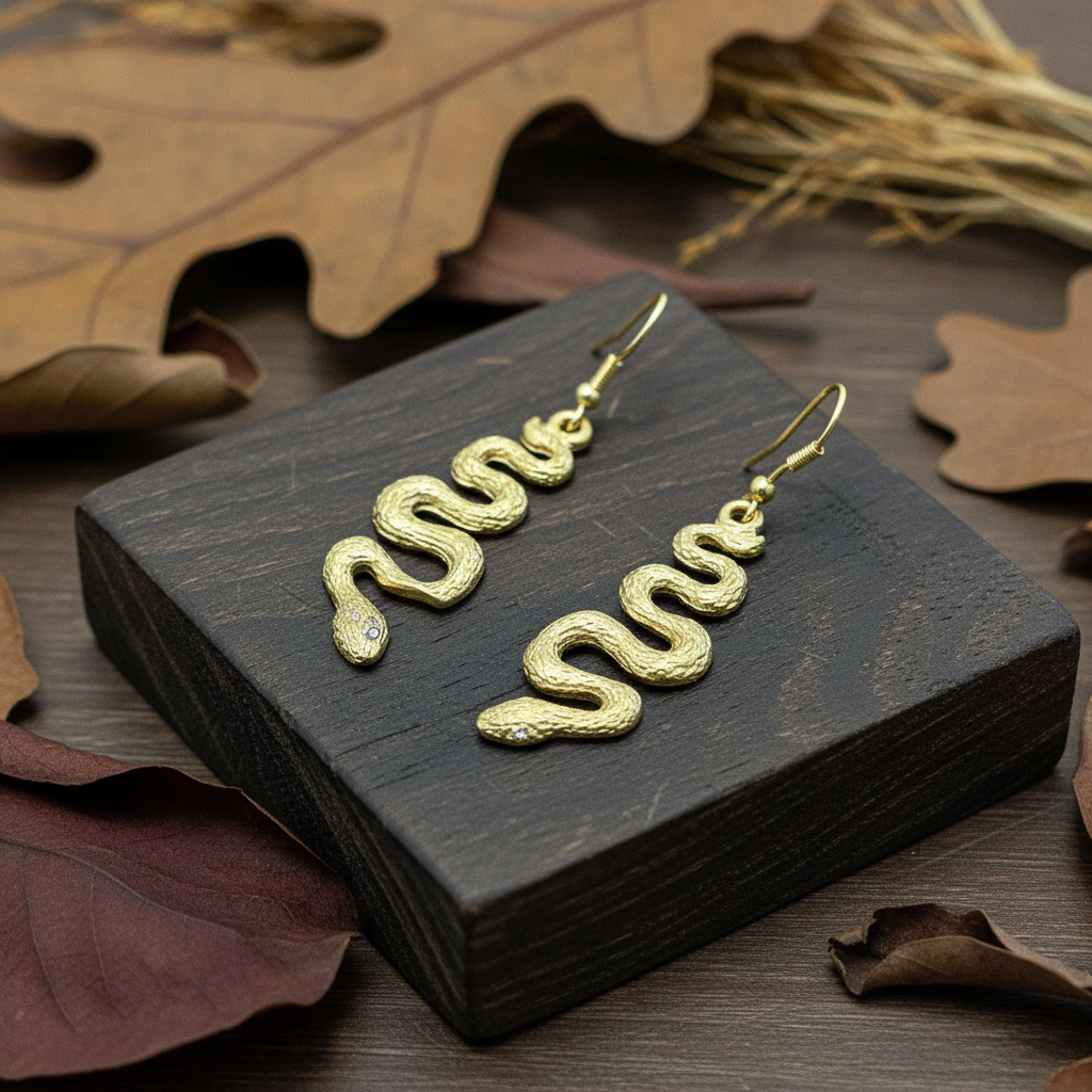 Pendientes Snake Dorado