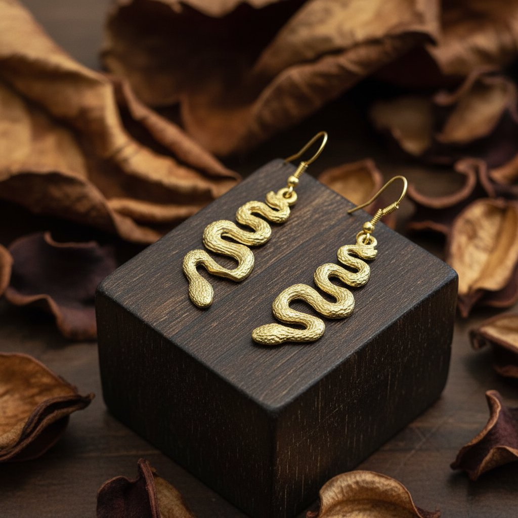Pendientes Snake Dorado