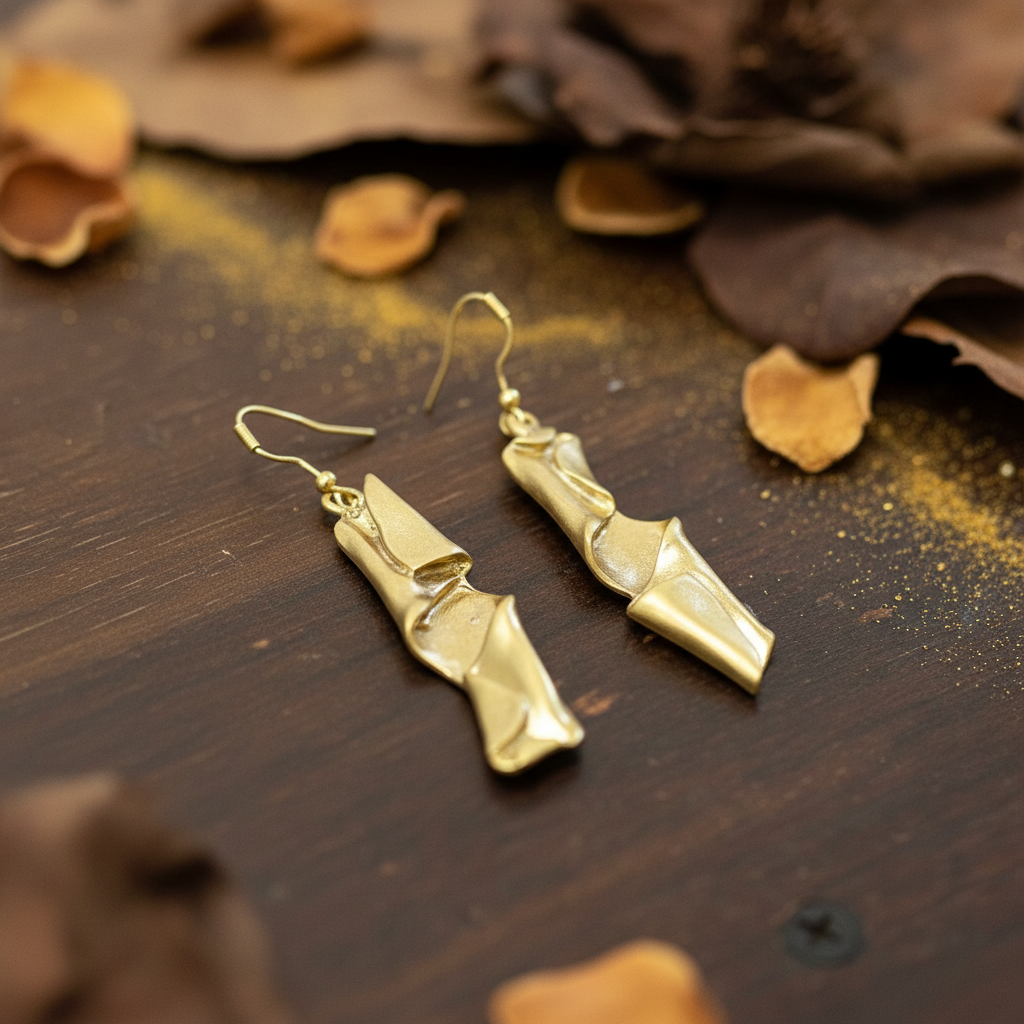 Pendientes Paper Dorado