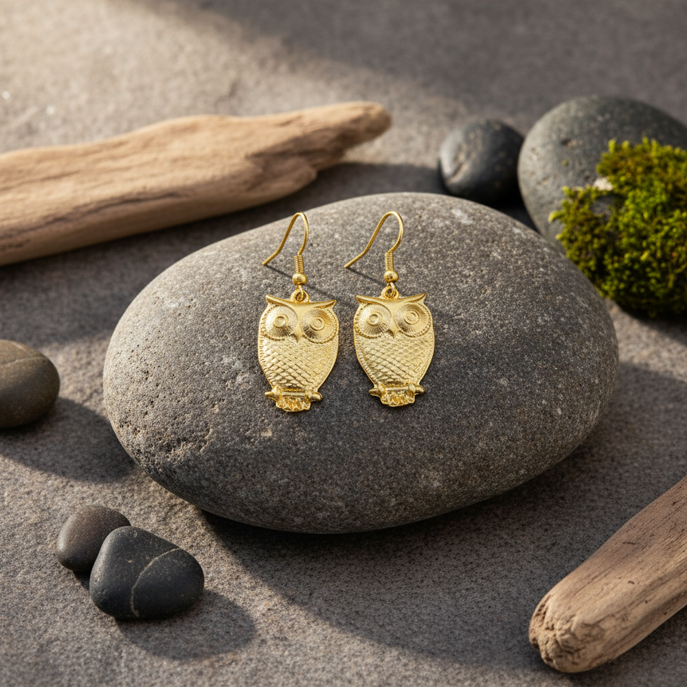 Pendientes Búho Dorados