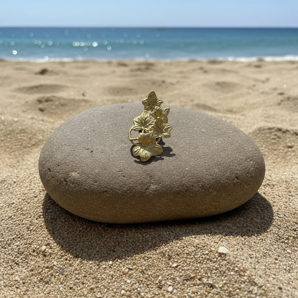 Anillo Hojarasca Dorado