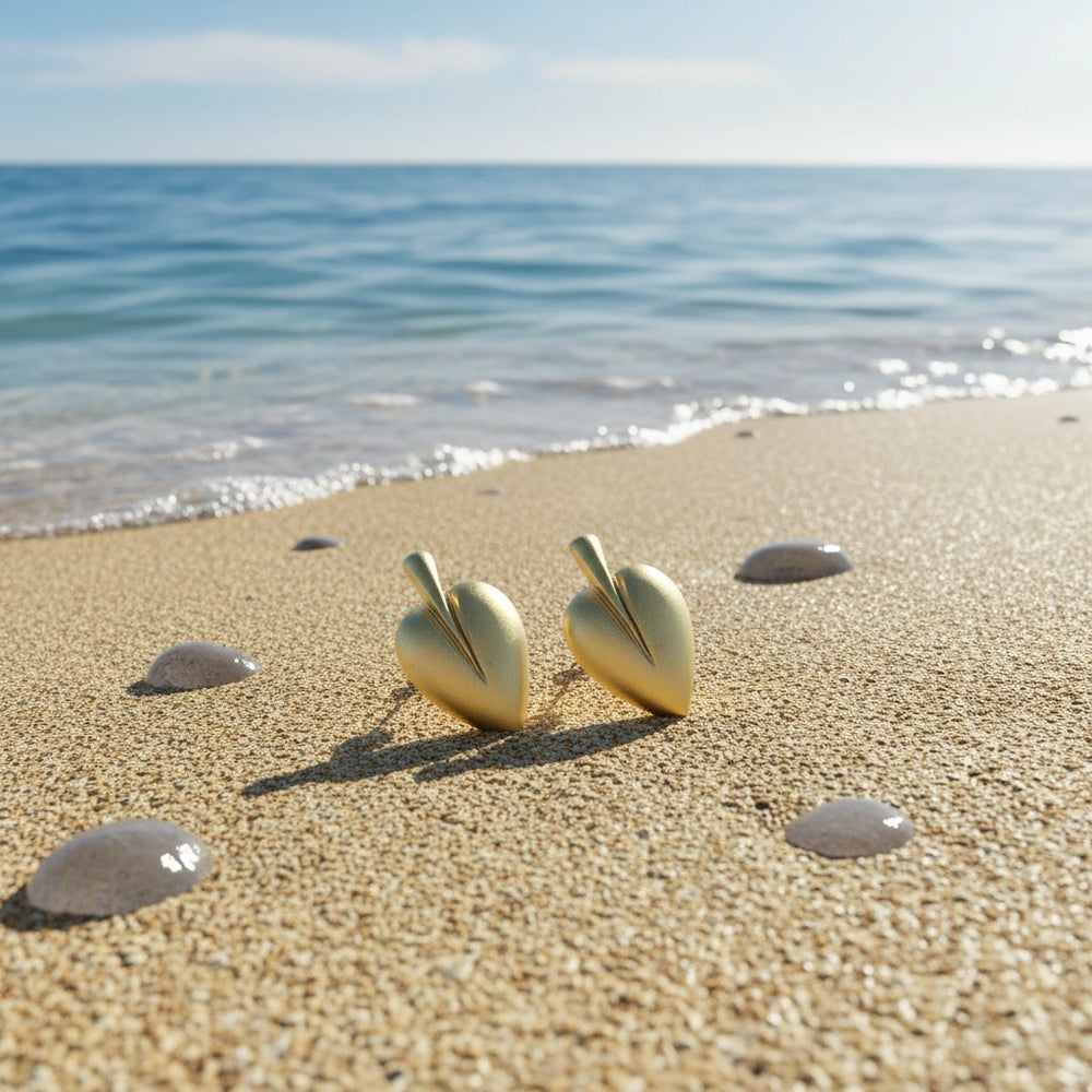 Pendientes Corazón Dorados