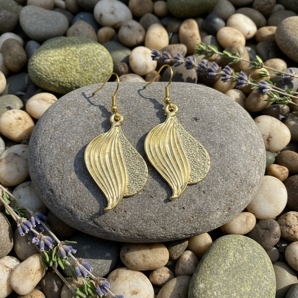 Pendientes Loto Dorados