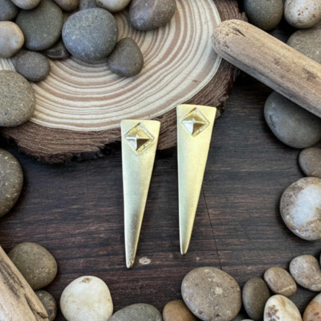 Pendientes Prisma Dorados