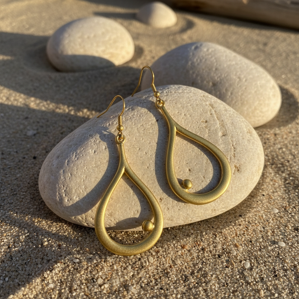 Pendientes Lágrima Dórados