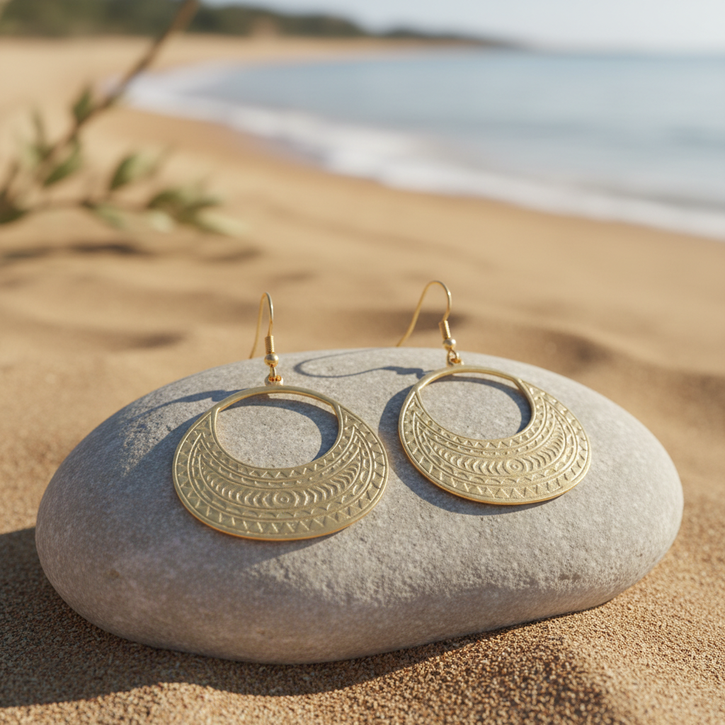 Pendientes Luna Dorados