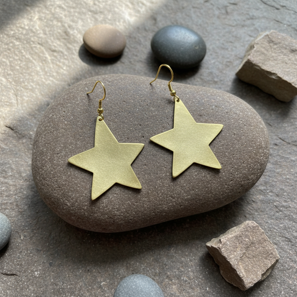 Pendientes Estrella Dorado