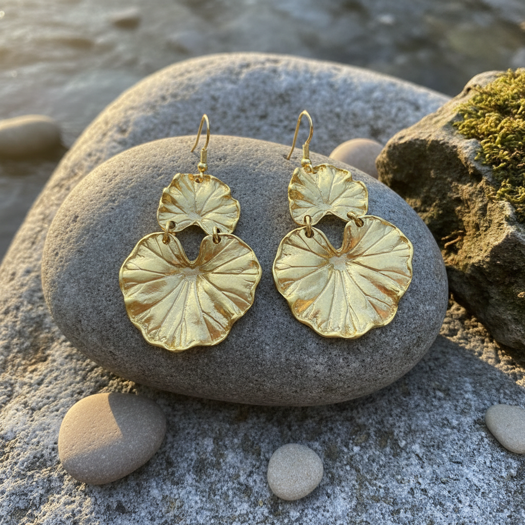 Pendientes Shell Dorado