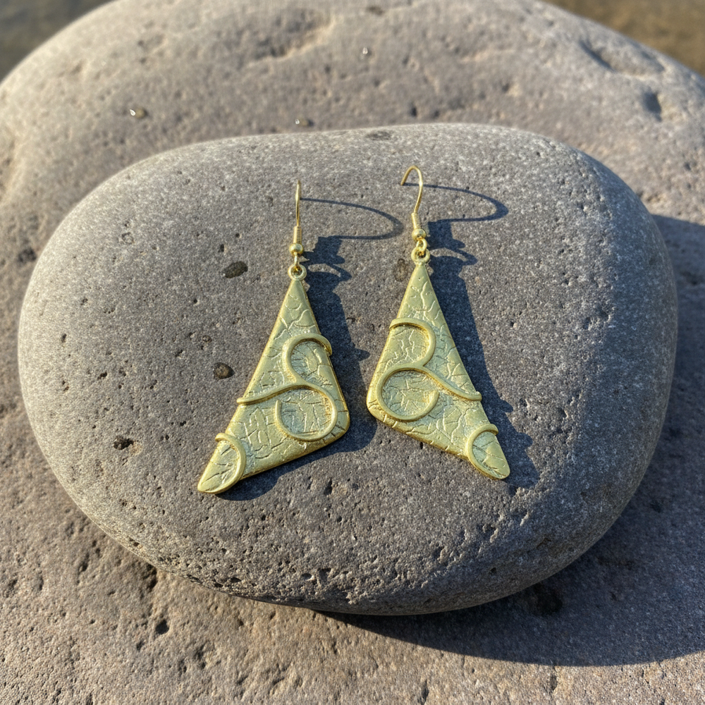 Pendientes Triángulo Dorados