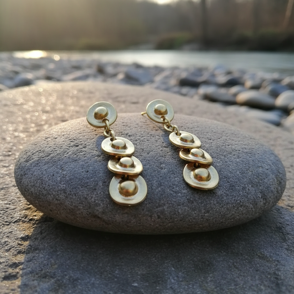 Pendientes Oval Dorados