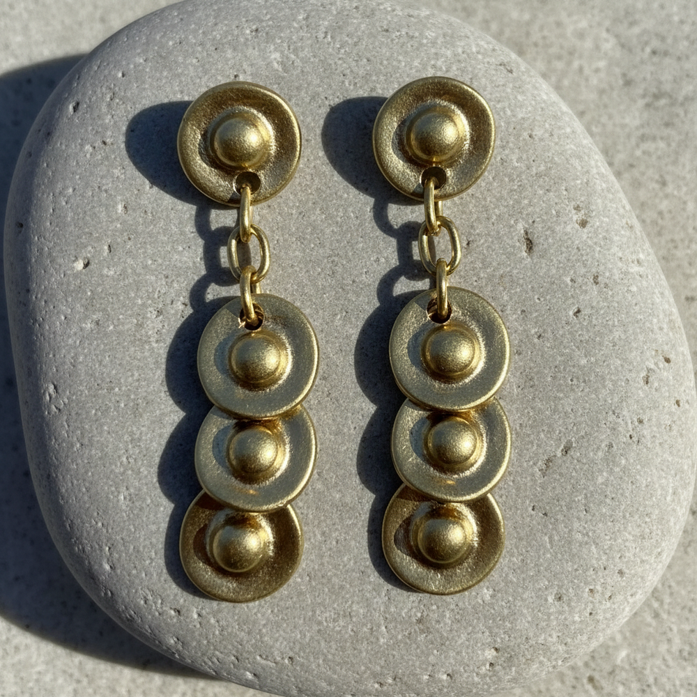 Pendientes Oval Dorados