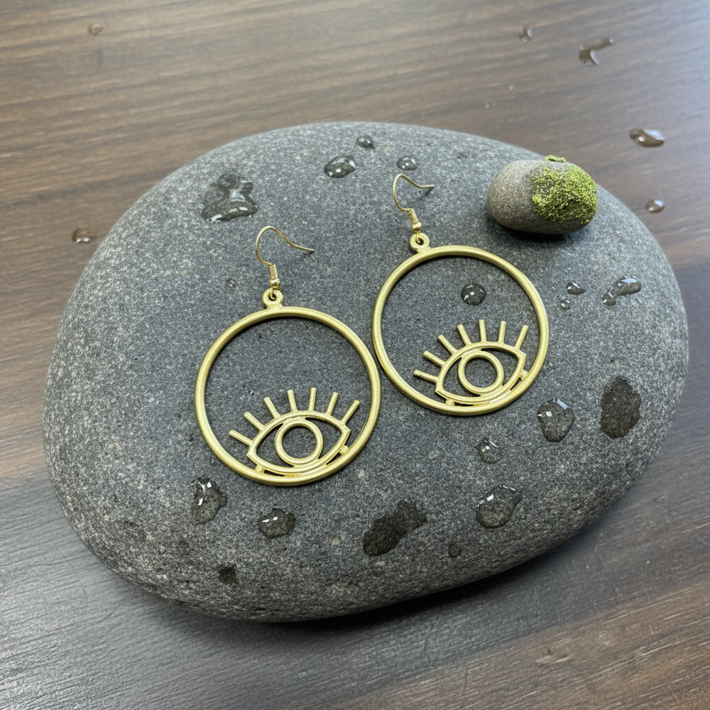 Pendientes Eye Dorado
