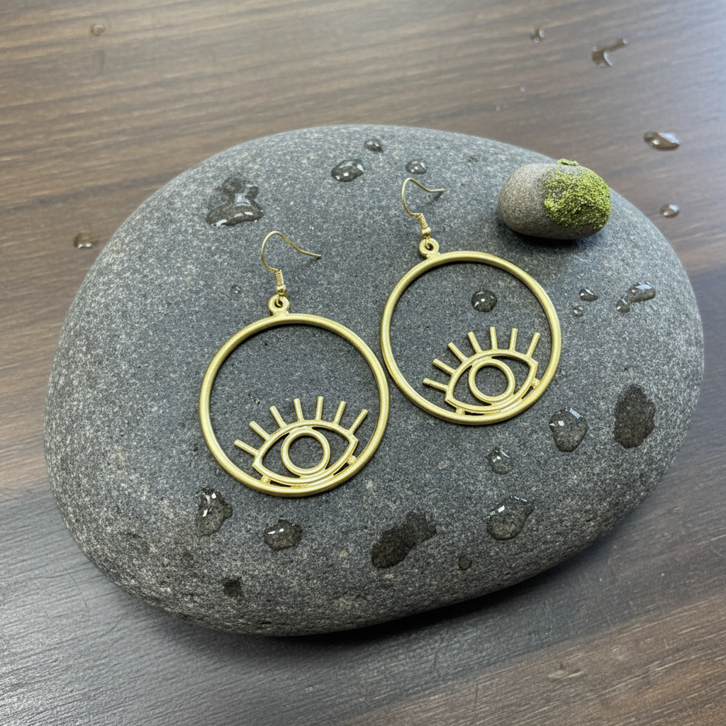 Pendientes Eye Dorado