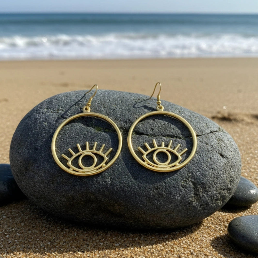 Pendientes Eye Dorado