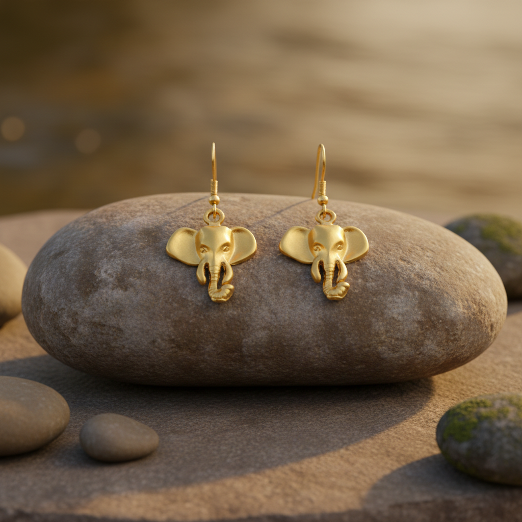 Pendientes Elephant Dorados