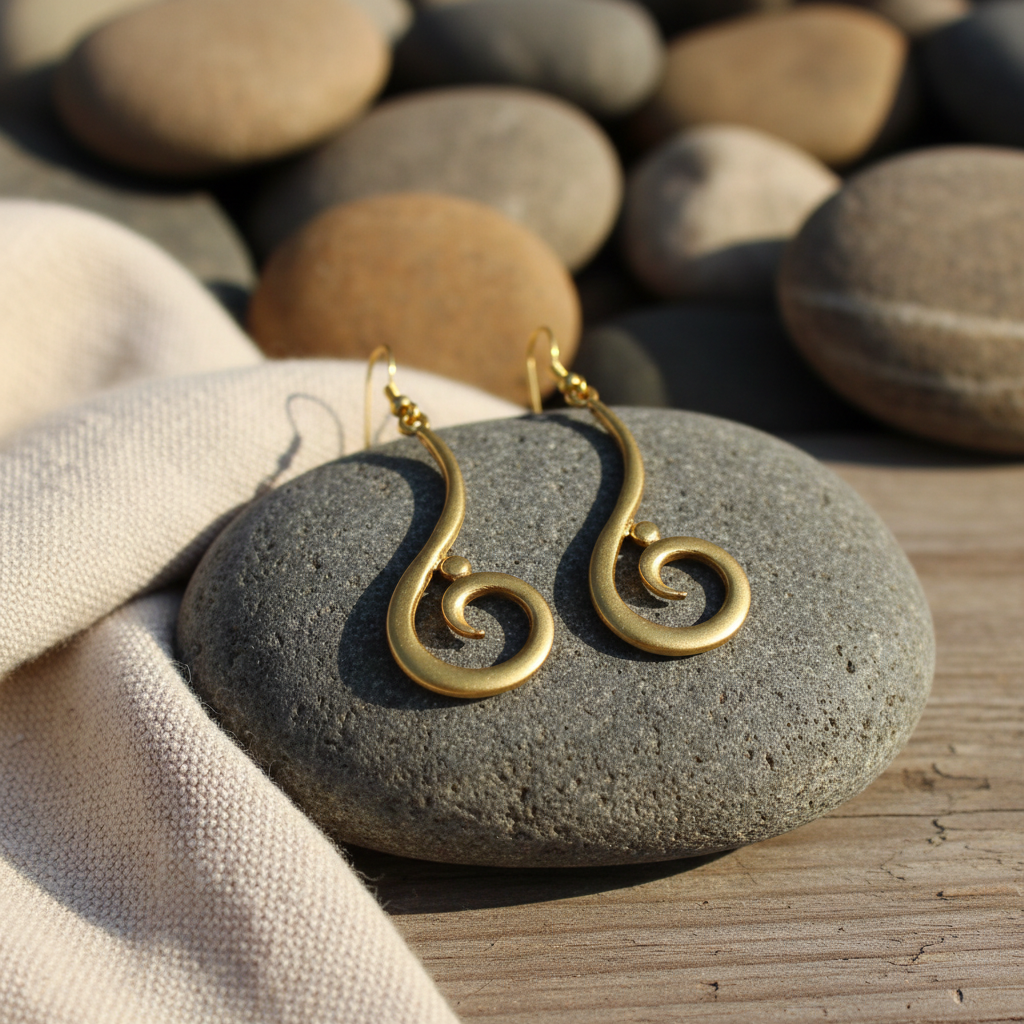 Pendientes Espirales Dorados