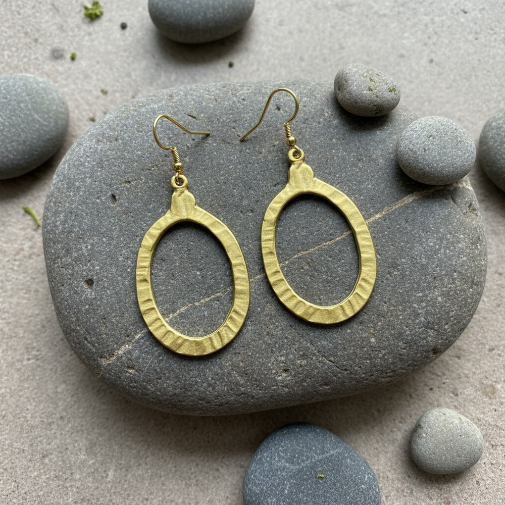 Pendientes Elipse Dorado