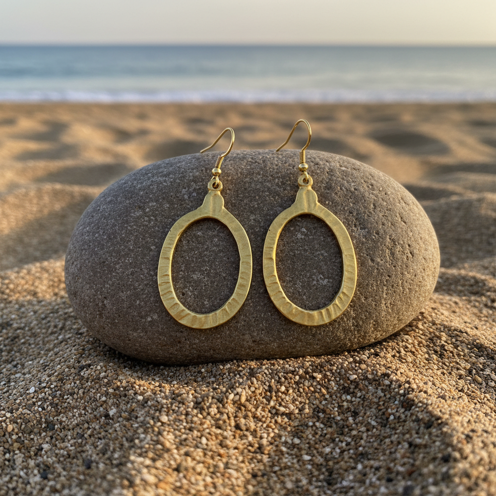 Pendientes Elipse Dorado