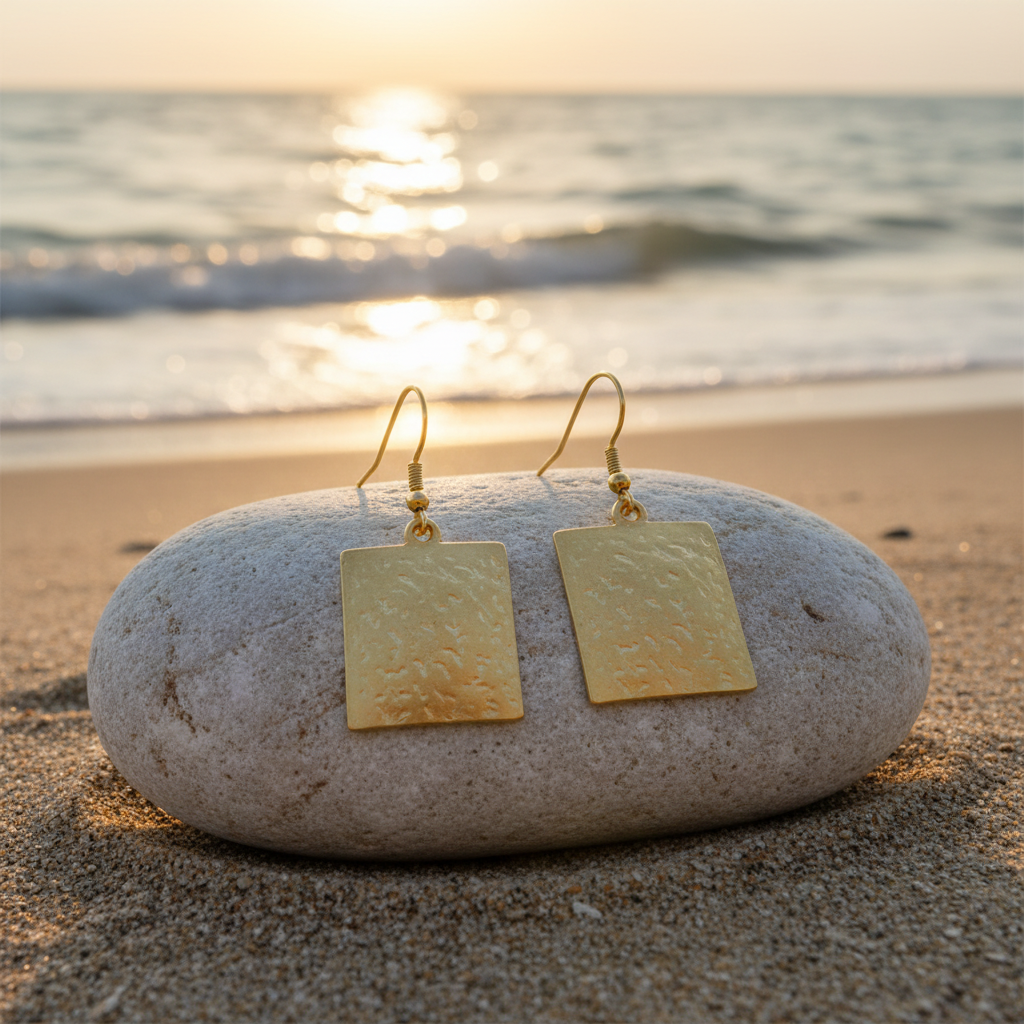 Pendientes Huella Dorado